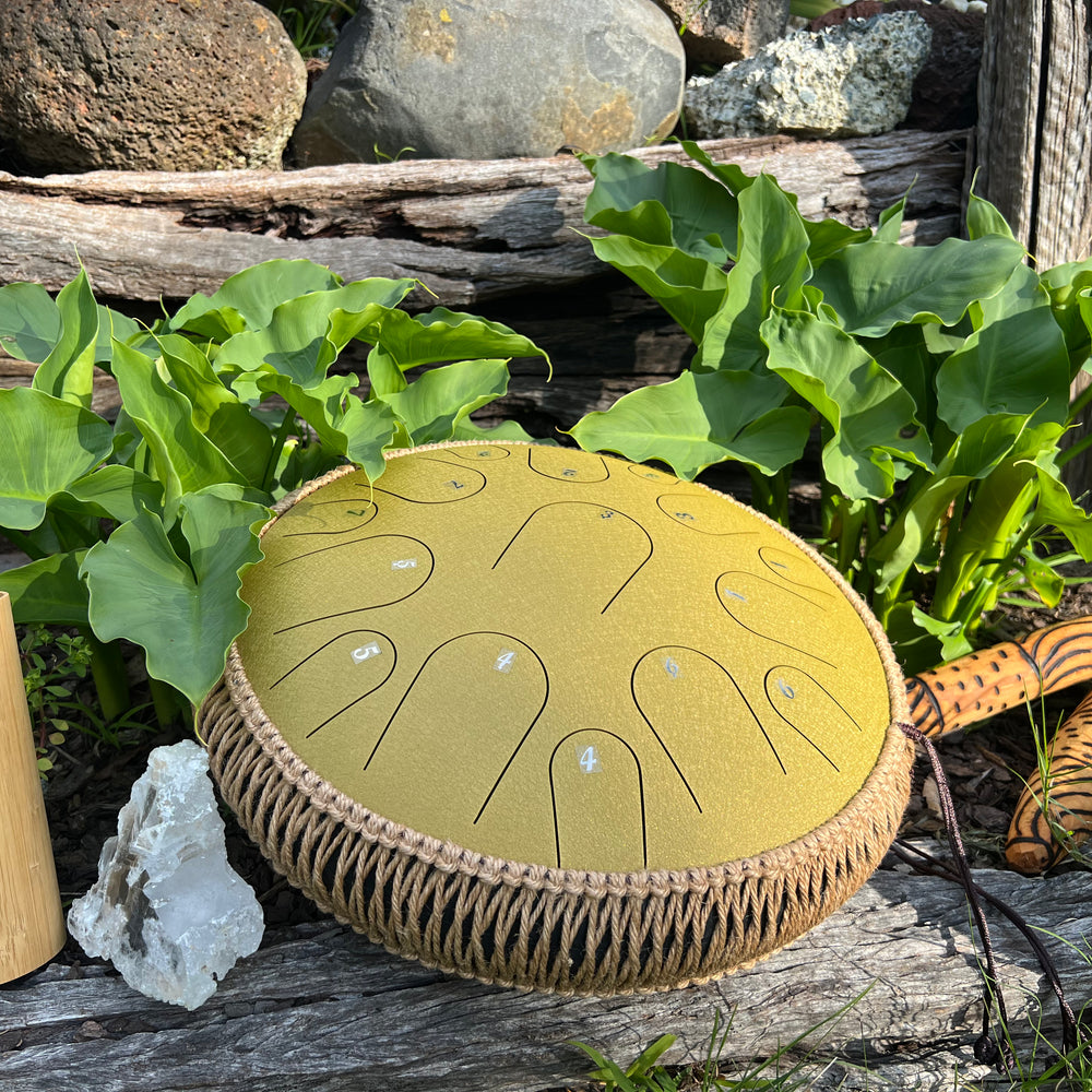 Hluru Steel Tongue Drum 14" 15-Note D Major