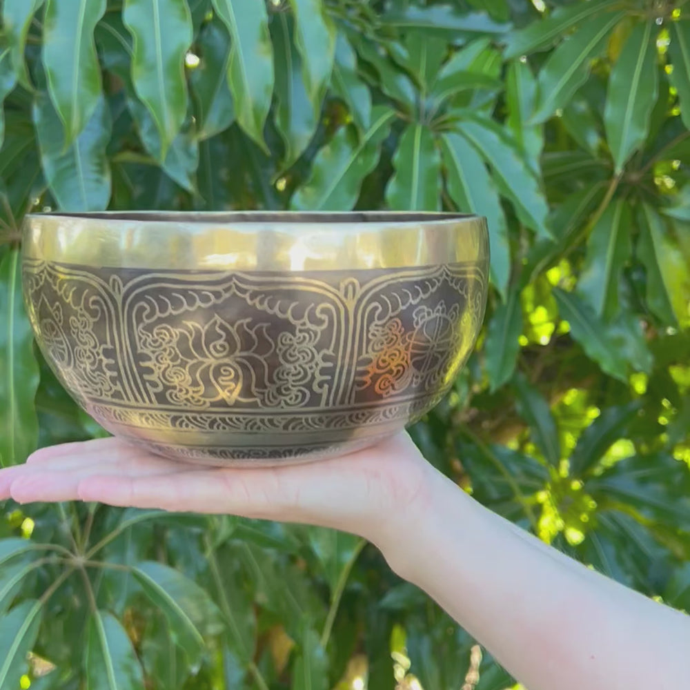 
                  
                    Load and play video in Gallery viewer, Tibetan Singing Bowl - 8 Auspicious Symbols - Throat Chakra 2
                  
                